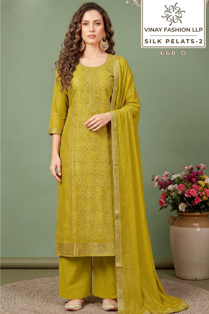 Silk Petals 2 Kuleesh Vinay Fashion Llp Pant Style Suits Wholesaler