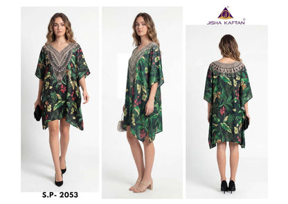 Silk Poncho Vol 7 Jelite Jisha Feather Silk Kaftans Wholesaler India