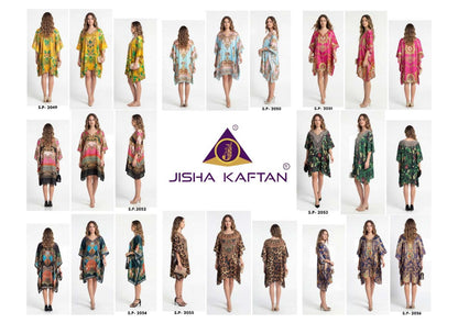 Silk Poncho Vol 7 Jelite Jisha Feather Silk Kaftans Wholesaler India