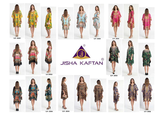 Silk Poncho Vol 7 Jelite Jisha Feather Silk Kaftans Wholesaler India