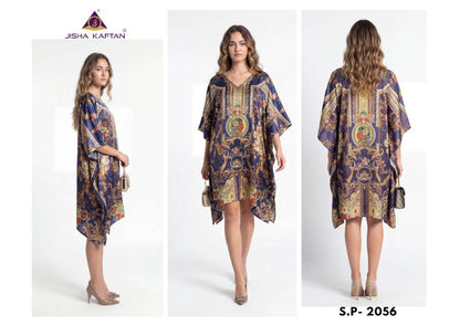 Silk Poncho Vol 7 Jelite Jisha Feather Silk Kaftans Wholesaler India