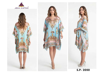 Silk Poncho Vol 7 Jelite Jisha Feather Silk Kaftans Wholesaler India