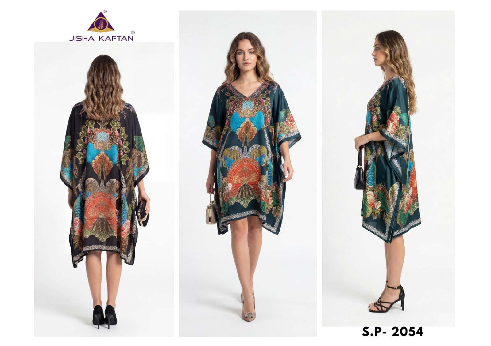 Silk Poncho Vol 7 Jelite Jisha Feather Silk Kaftans Wholesaler India