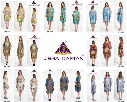 Silk Poncho Vol 8 Jisha Jelite Kaftans Wholesaler Ahmedabad