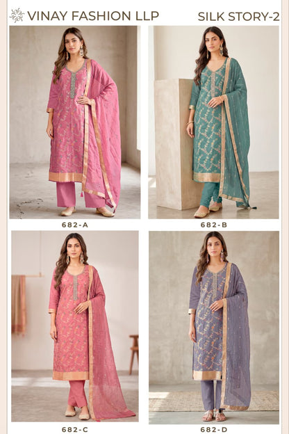 Silk Story 2 Kuleesh Vinay Fashion Llp Pant Style Suits Wholesale Rate