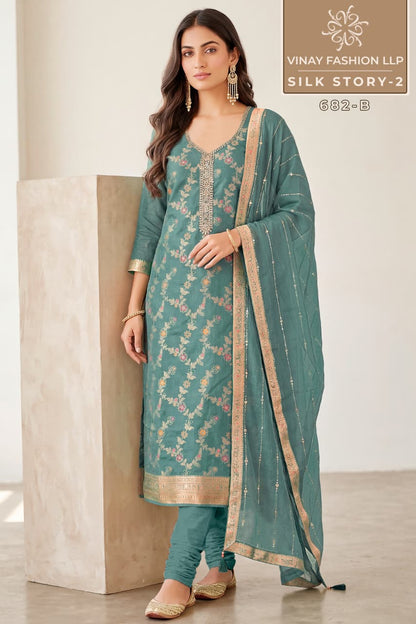 Silk Story 2 Kuleesh Vinay Fashion Llp Pant Style Suits Wholesale Rate