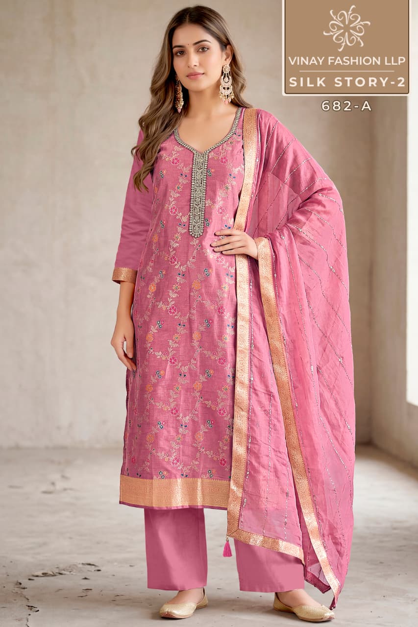 Silk Story 2 Kuleesh Vinay Fashion Llp Pant Style Suits Wholesale Rate