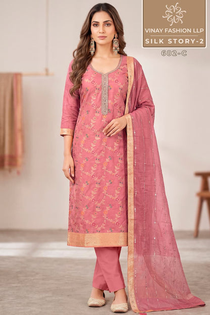 Silk Story 2 Kuleesh Vinay Fashion Llp Pant Style Suits Wholesale Rate
