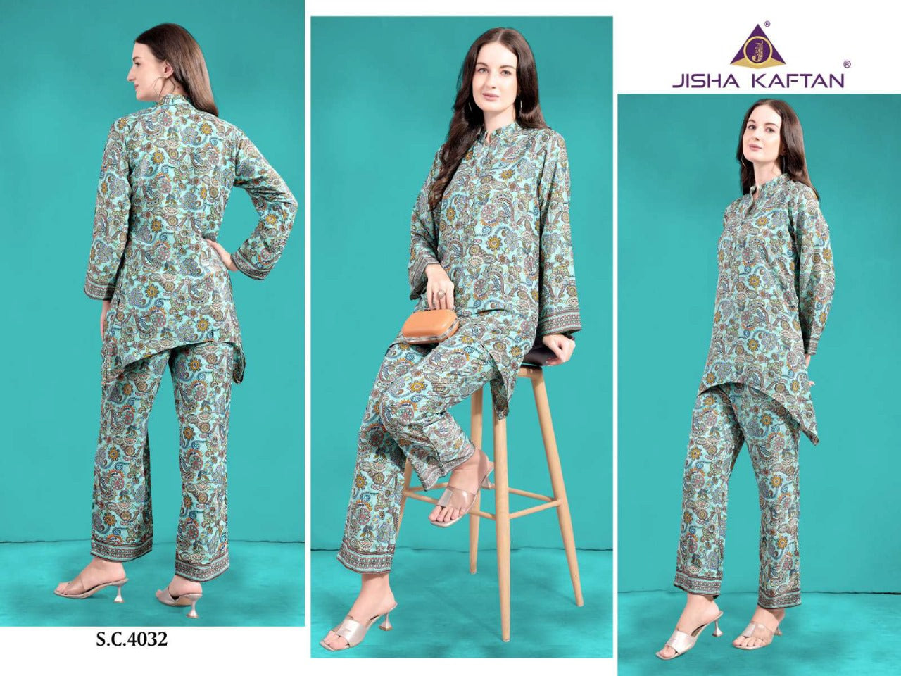 सिल्क वॉल्यूम 9 जिशा जेलिट पॉली को-ऑर्ड सेट थोक विक्रेता भारत