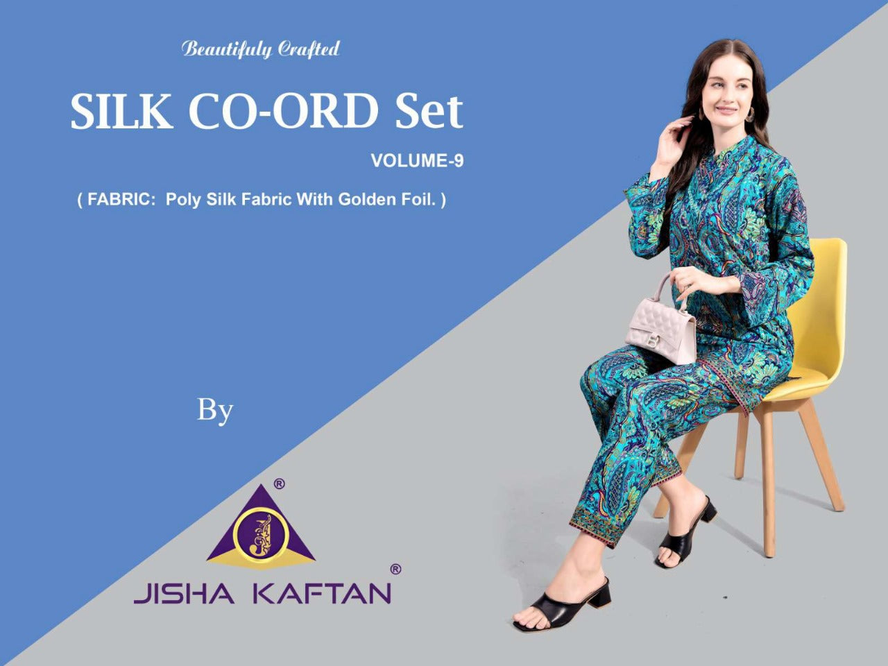सिल्क वॉल्यूम 9 जिशा जेलिट पॉली को-ऑर्ड सेट थोक विक्रेता भारत