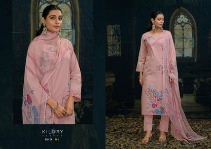 Silken Kilory Lawn Cotton Pant Style Suits Wholesaler Ahmedabad