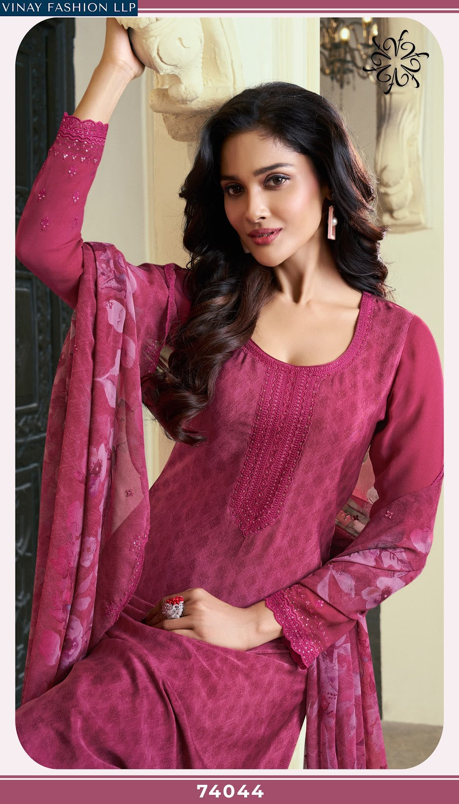Silkina Royal Crepe 47 Vinay Fashion Llp Royal Crepe Pant Style Suits Wholesaler Ahmedabad