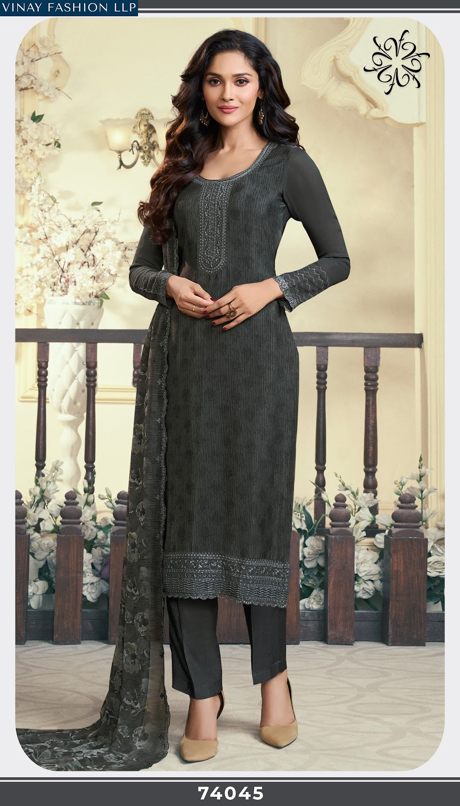 Silkina Royal Crepe 47 Vinay Fashion Llp Royal Crepe Pant Style Suits Wholesaler Ahmedabad