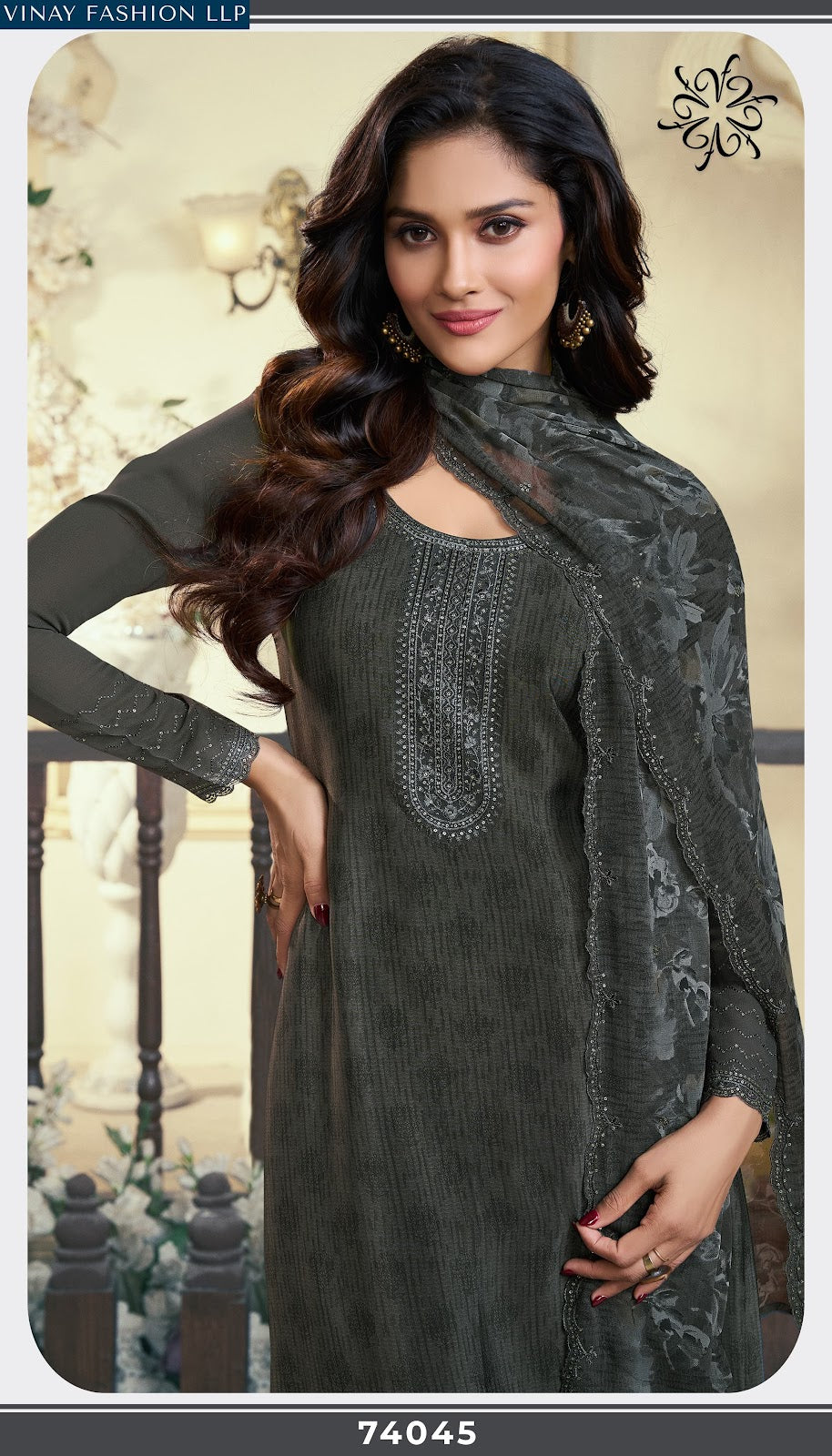 Silkina Royal Crepe 47 Vinay Fashion Llp Royal Crepe Pant Style Suits Wholesaler Ahmedabad
