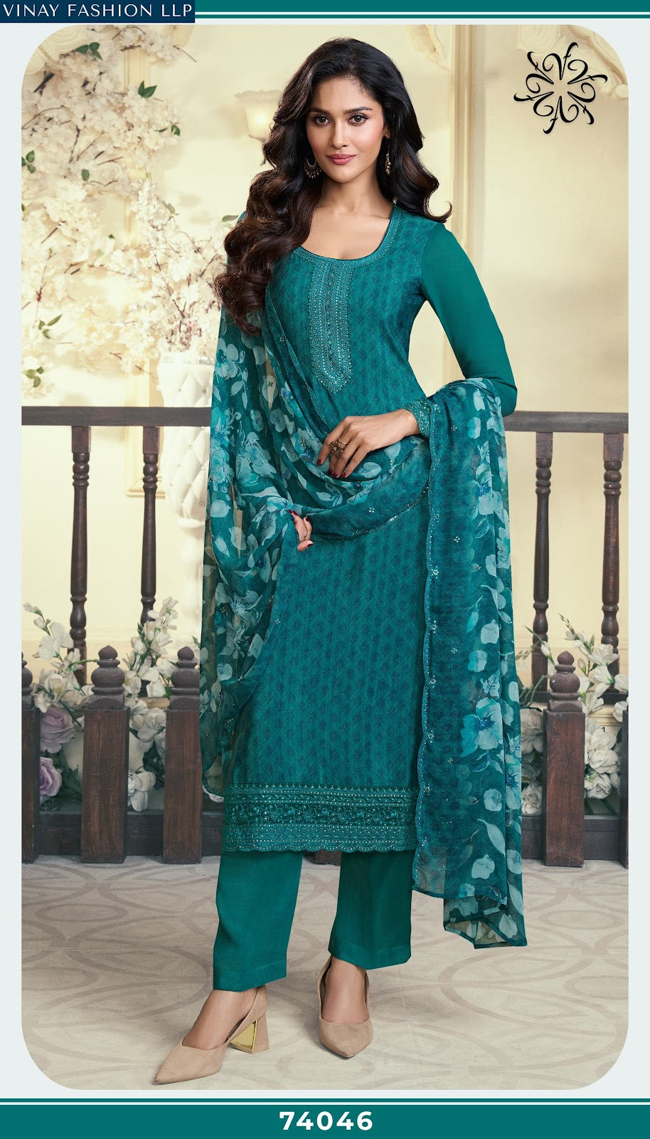 Silkina Royal Crepe 47 Vinay Fashion Llp Royal Crepe Pant Style Suits Wholesaler Ahmedabad