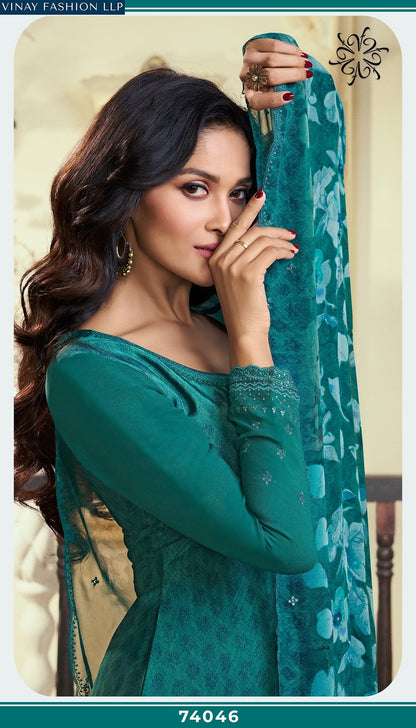 Silkina Royal Crepe 47 Vinay Fashion Llp Royal Crepe Pant Style Suits Wholesaler Ahmedabad