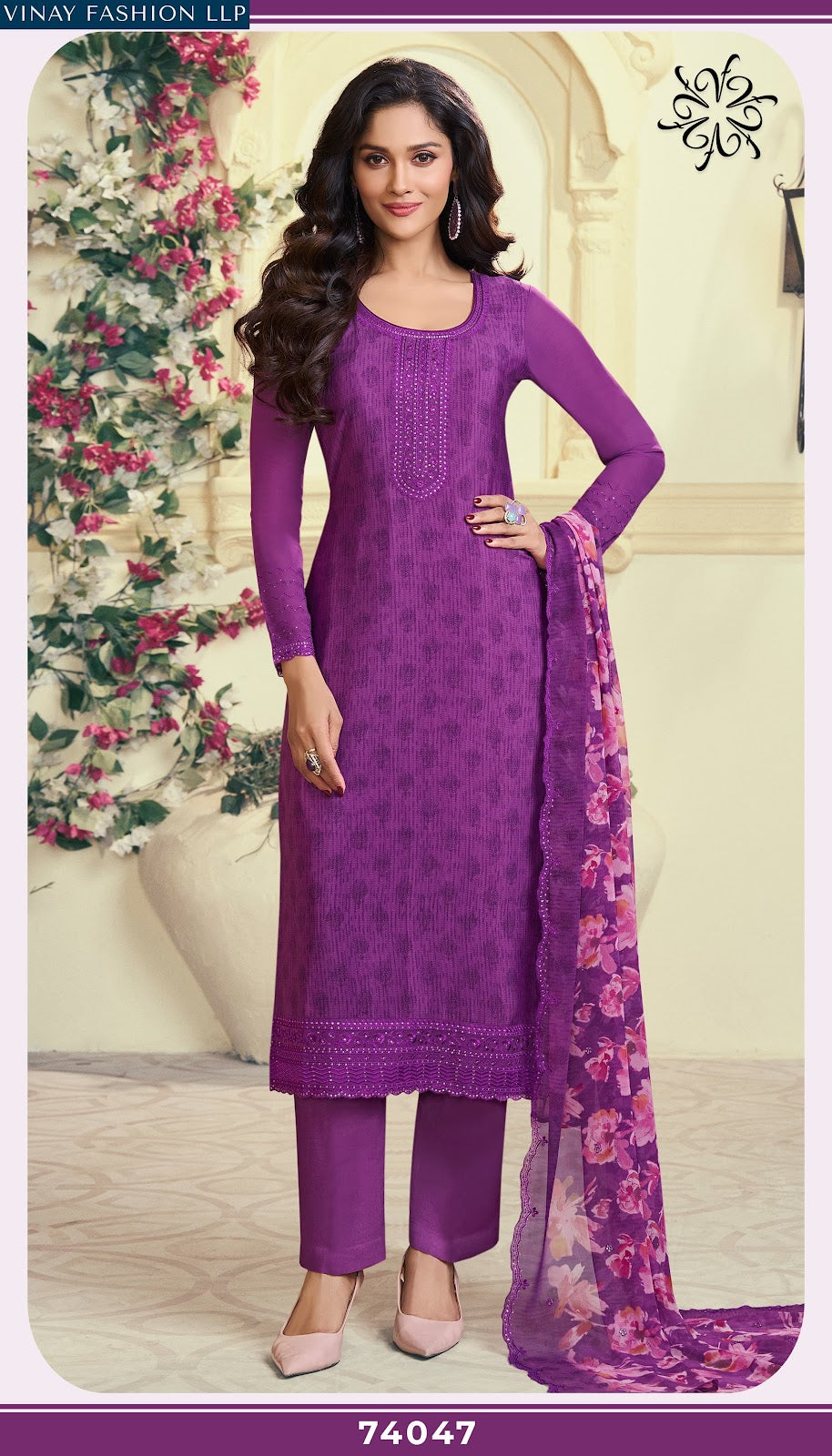 Silkina Royal Crepe 47 Vinay Fashion Llp Royal Crepe Pant Style Suits Wholesaler Ahmedabad