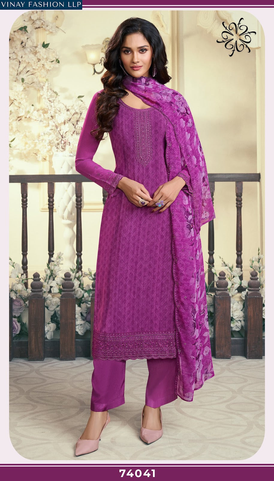 Silkina Royal Crepe 47 Vinay Fashion Llp Royal Crepe Pant Style Suits Wholesaler Ahmedabad