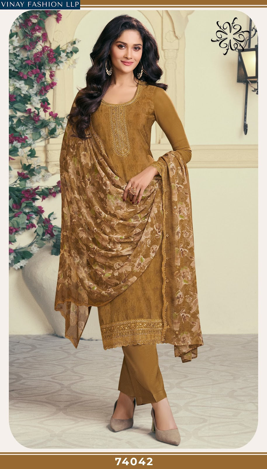 Silkina Royal Crepe 47 Vinay Fashion Llp Royal Crepe Pant Style Suits Wholesaler Ahmedabad