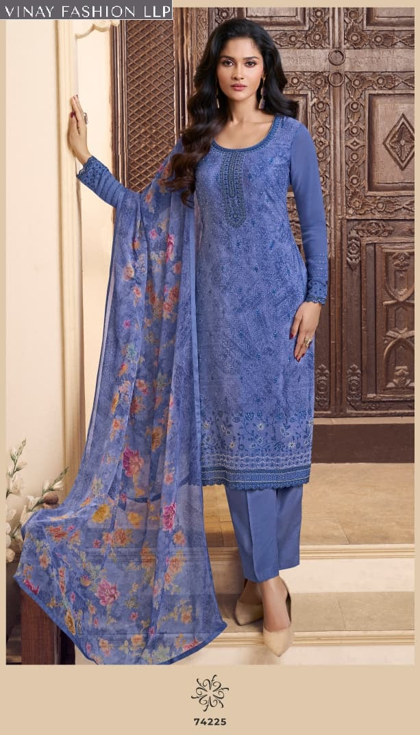 Silkina Royal Crepe 48 Vinay Fashion Llp Pant Style Suits Supplier Gujarat