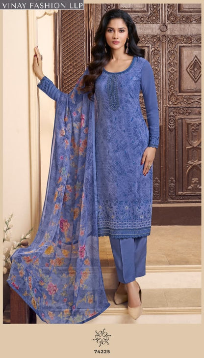 Silkina Royal Crepe 48 Vinay Fashion Llp Pant Style Suits Supplier Gujarat