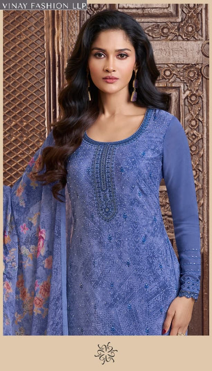 Silkina Royal Crepe 48 Vinay Fashion Llp Pant Style Suits Supplier Gujarat
