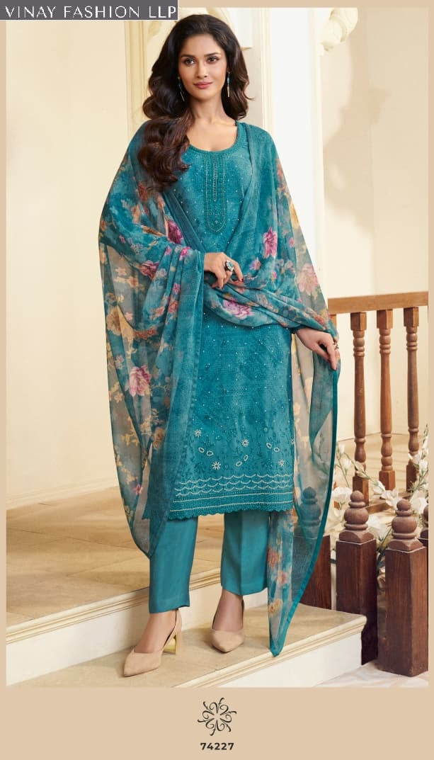 Silkina Royal Crepe 48 Vinay Fashion Llp Pant Style Suits Supplier Gujarat