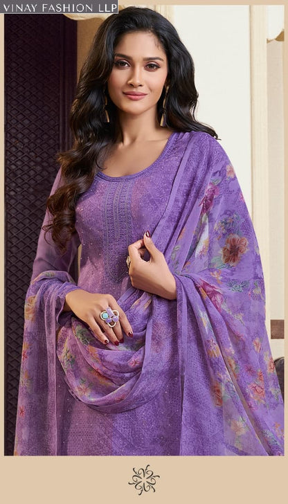 Silkina Royal Crepe 48 Vinay Fashion Llp Pant Style Suits Supplier Gujarat