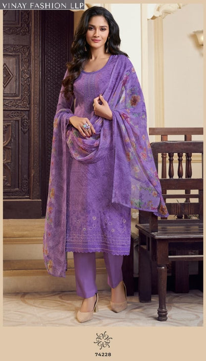 Silkina Royal Crepe 48 Vinay Fashion Llp Pant Style Suits Supplier Gujarat