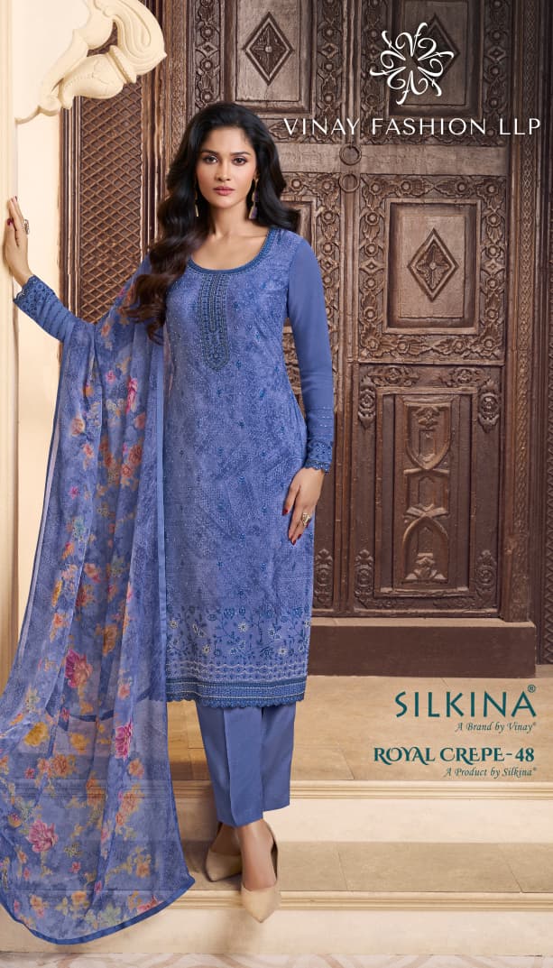 Silkina Royal Crepe 48 Vinay Fashion Llp Pant Style Suits Supplier Gujarat