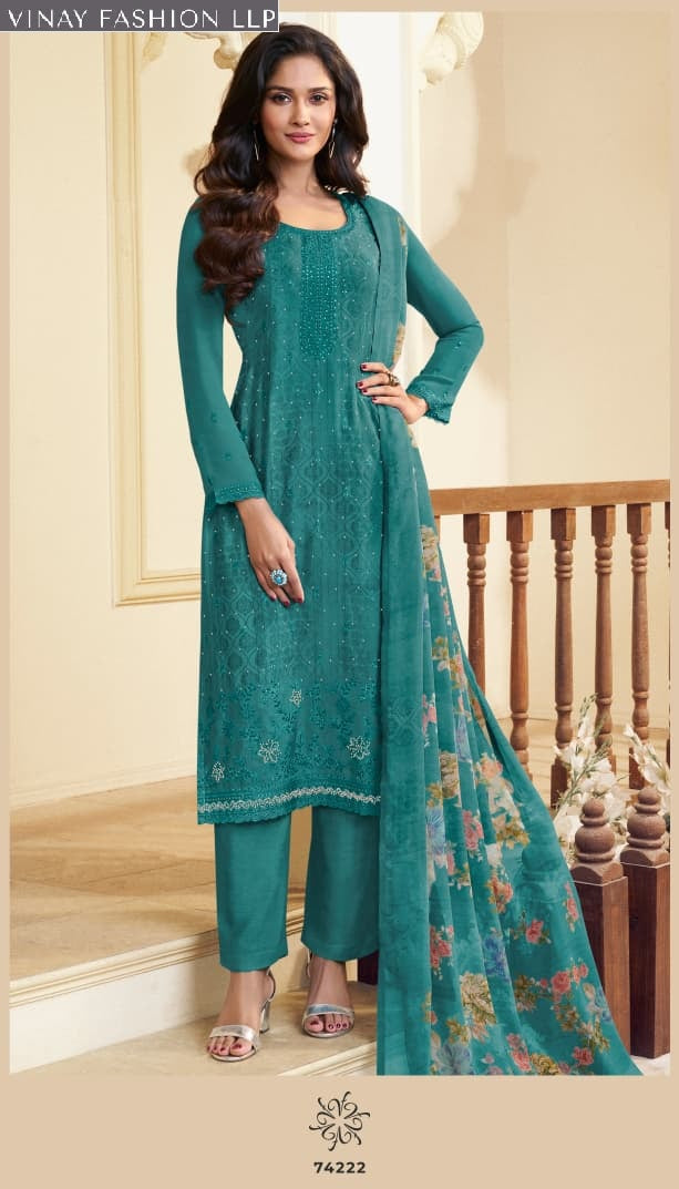 Silkina Royal Crepe 48 Vinay Fashion Llp Pant Style Suits Supplier Gujarat
