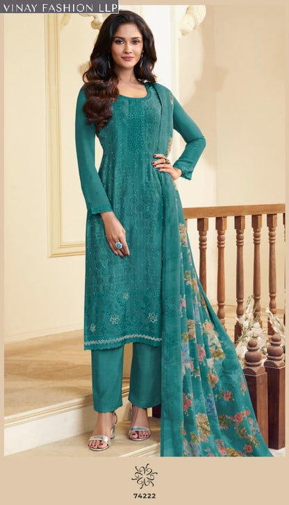 Silkina Royal Crepe 48 Vinay Fashion Llp Pant Style Suits Supplier Gujarat