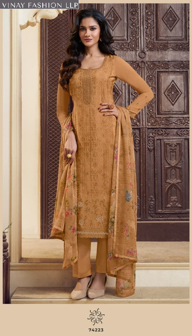 Silkina Royal Crepe 48 Vinay Fashion Llp Pant Style Suits Supplier Gujarat