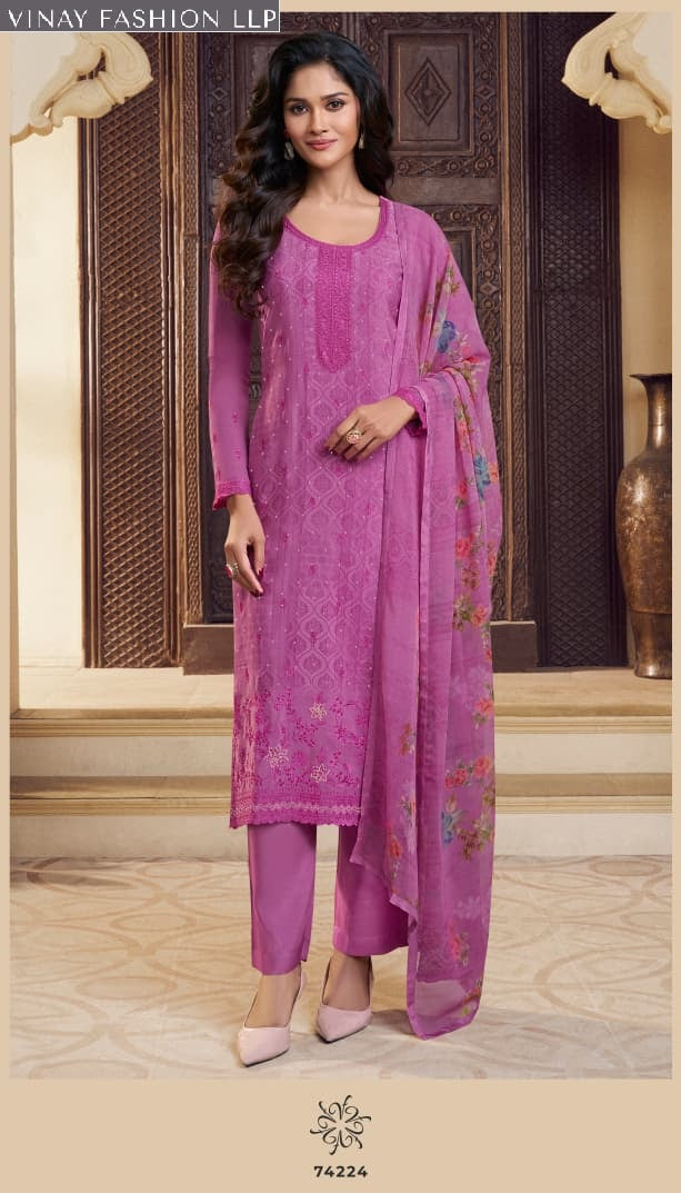 Silkina Royal Crepe 48 Vinay Fashion Llp Pant Style Suits Supplier Gujarat