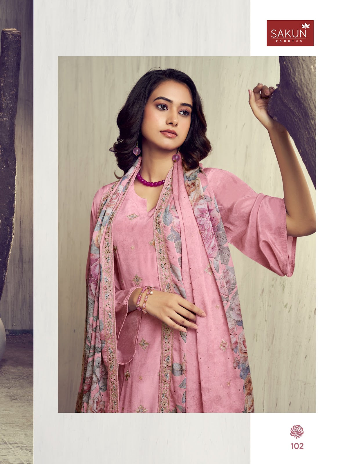 Silkina Sakun Natural Crape Pant Style Suits Manufacturer India
