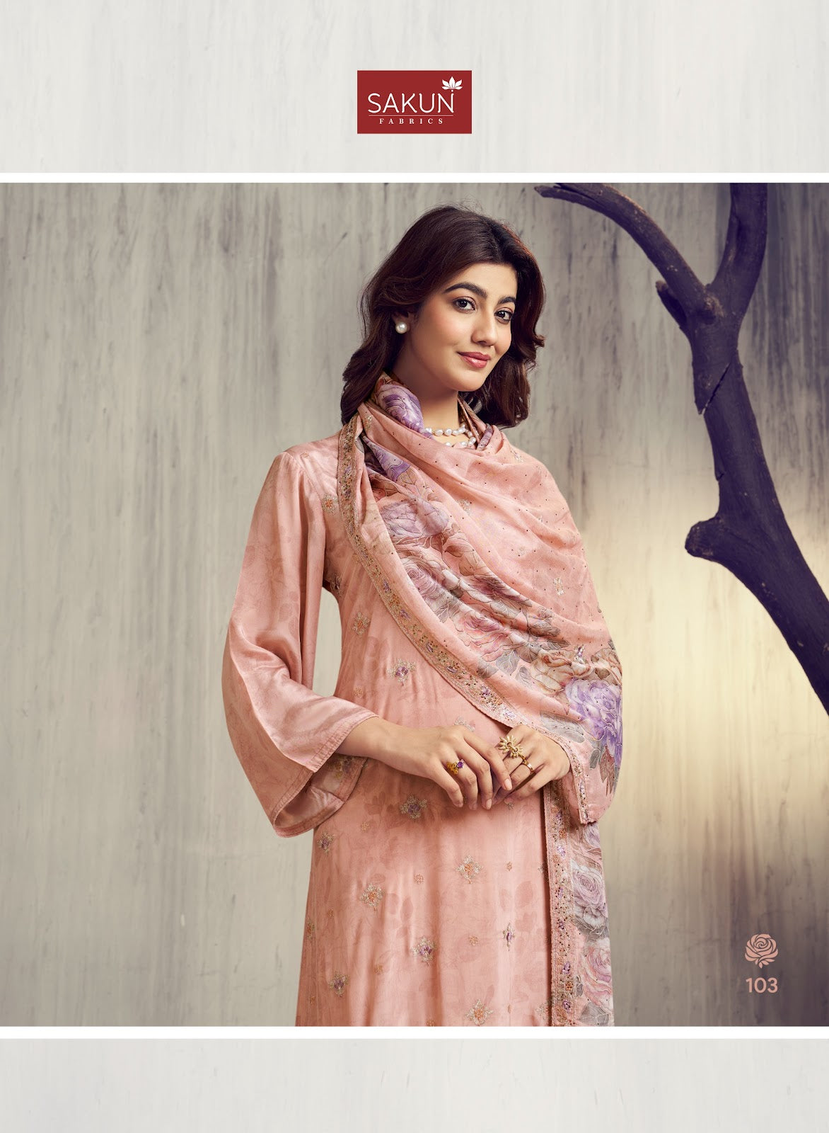 Silkina Sakun Natural Crape Pant Style Suits Manufacturer India