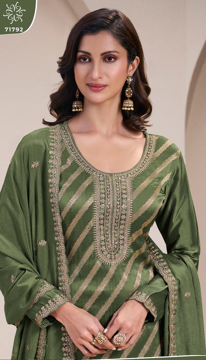Silky 6 Kuleesh Vinay Fashion Llp Silk Jacquard Pant Style Suits Wholesaler India