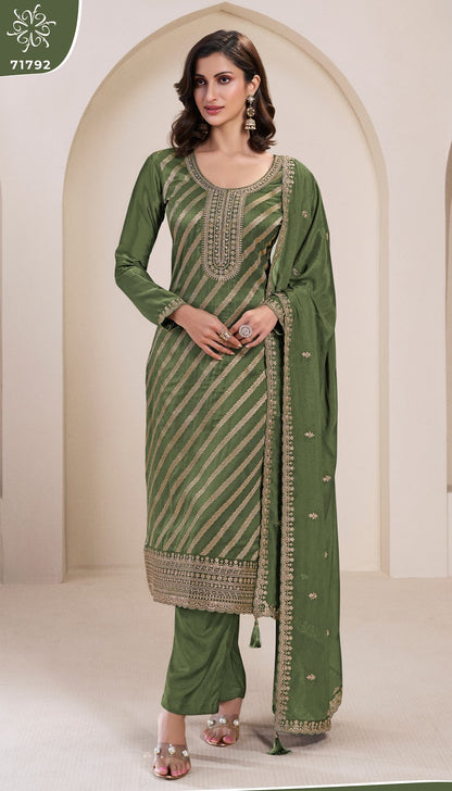 Silky 6 Kuleesh Vinay Fashion Llp Silk Jacquard Pant Style Suits Wholesaler India