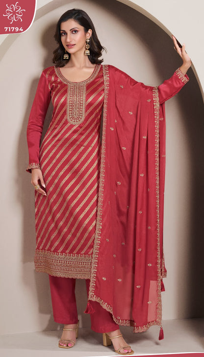 Silky 6 Kuleesh Vinay Fashion Llp Silk Jacquard Pant Style Suits Wholesaler India