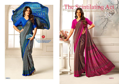 Silky Shades Sushma Crepe Sarees Manufacturer