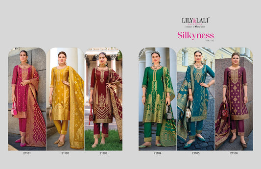 Silkyness Vol 2 Lily Lali Organza Readymade Pant Style Suits Exporter India