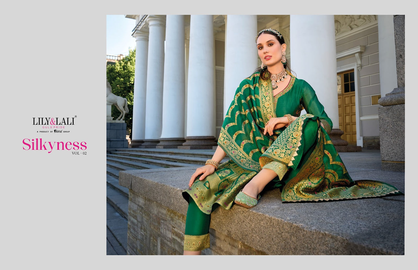 Silkyness Vol 2 Lily Lali Organza Readymade Pant Style Suits Exporter India