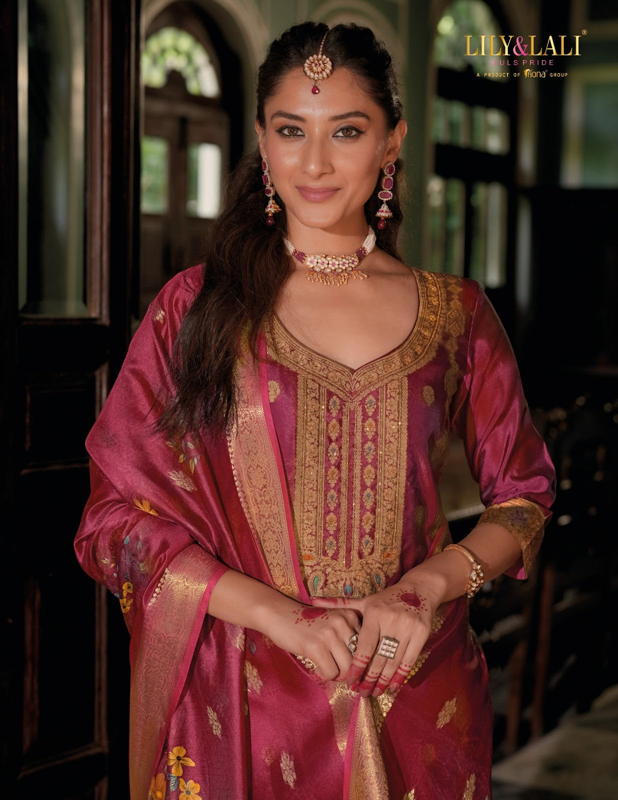 Silkyness Vol 3 Lily Lali Organza Readymade Pant Style Suits Wholesale Price