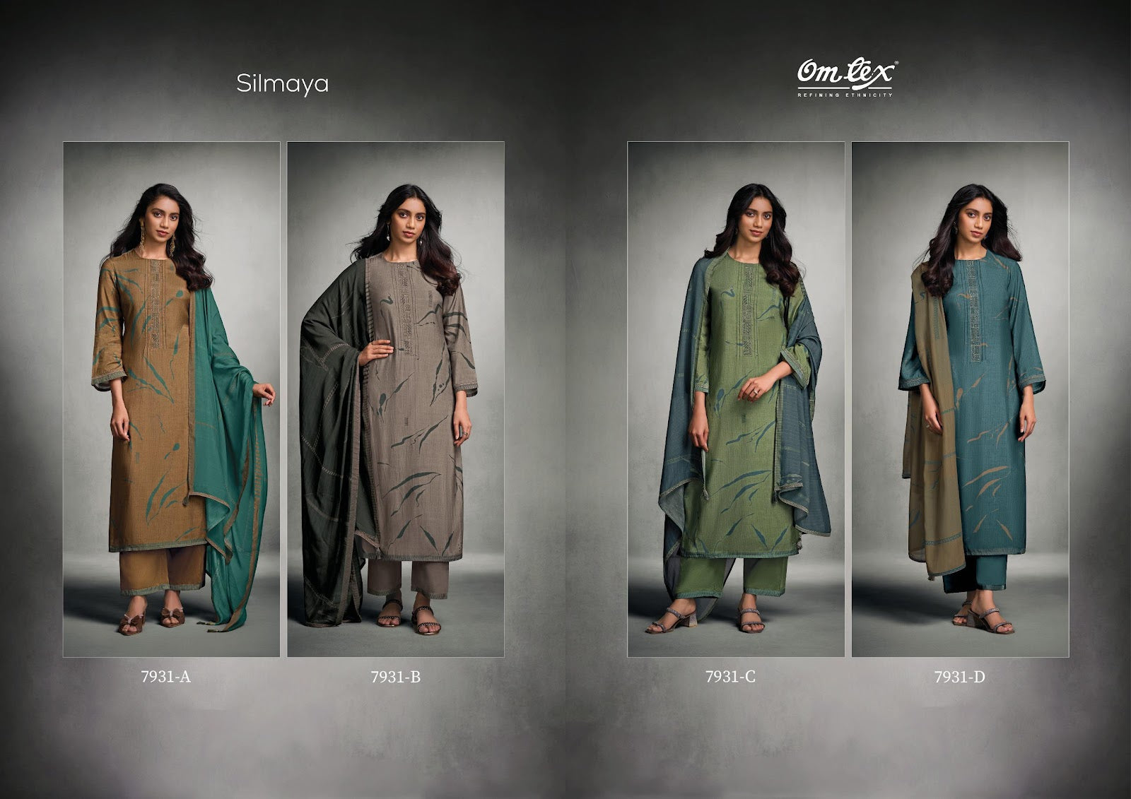 Silmaya Omtex Silk Pant Style Suits Supplier Ahmedabad
