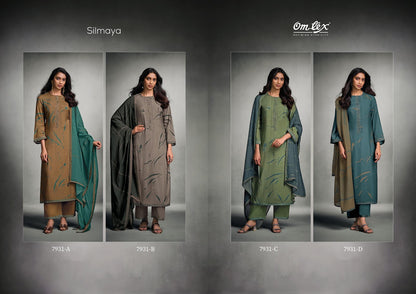 Silmaya Omtex Silk Pant Style Suits Supplier Ahmedabad