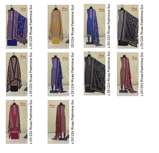 Silsila 251224 Rivaa Pashmina Suits Supplier Ahmedabad