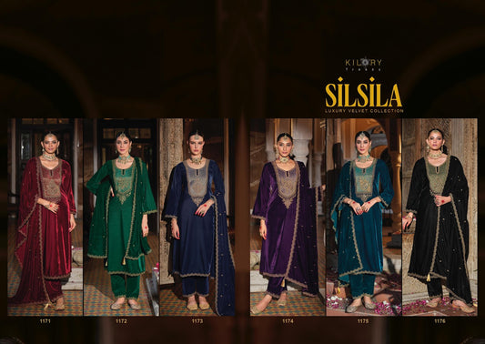 Silsila Kilory Velvet Suits Wholesale Price