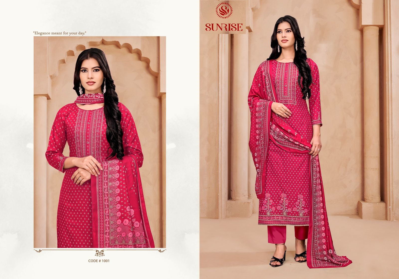 Silsila Sunrise Viscose Pashmina Suits Supplier India