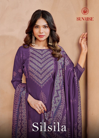 Silsila Sunrise Viscose Pashmina Suits Supplier India