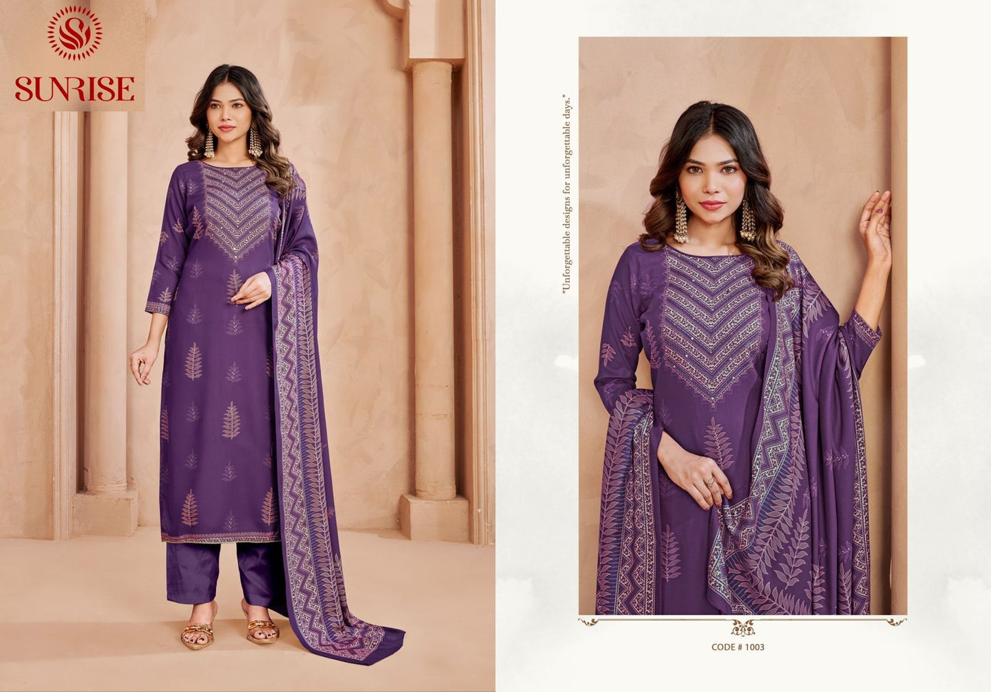 Silsila Sunrise Viscose Pashmina Suits Supplier India